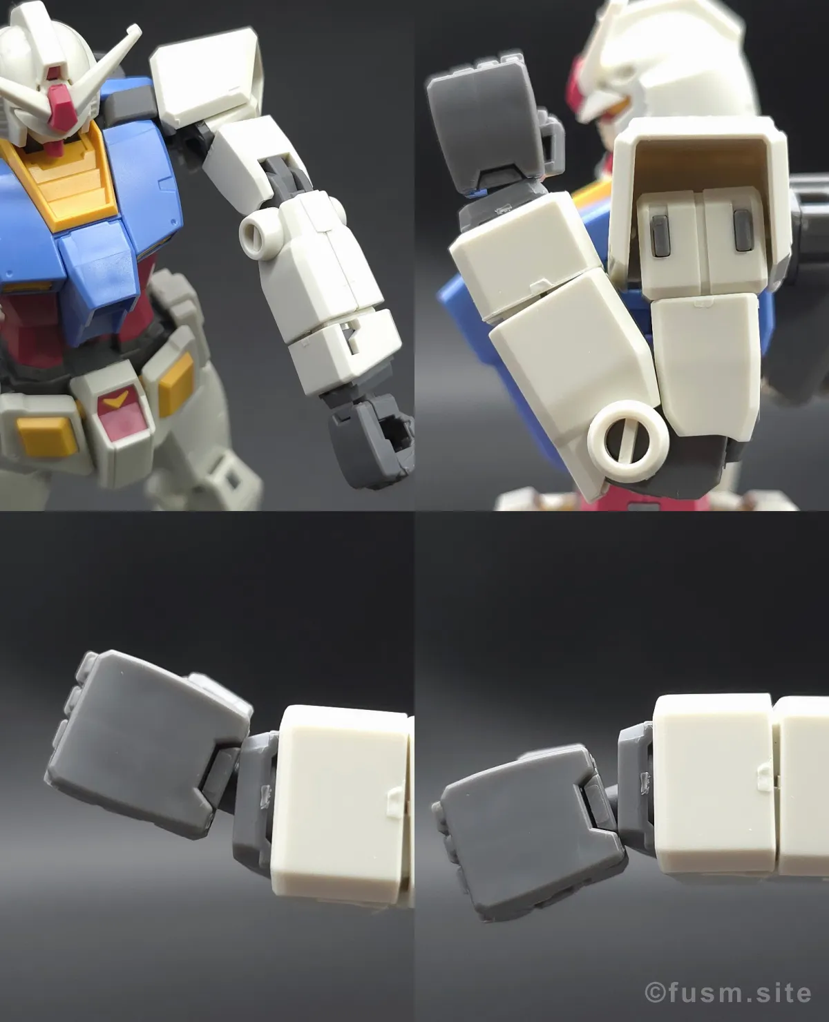 HG RX-78-2 ガンダム [BEYOND GLOBAL] レビュー 腕部ディテール 可動域 01