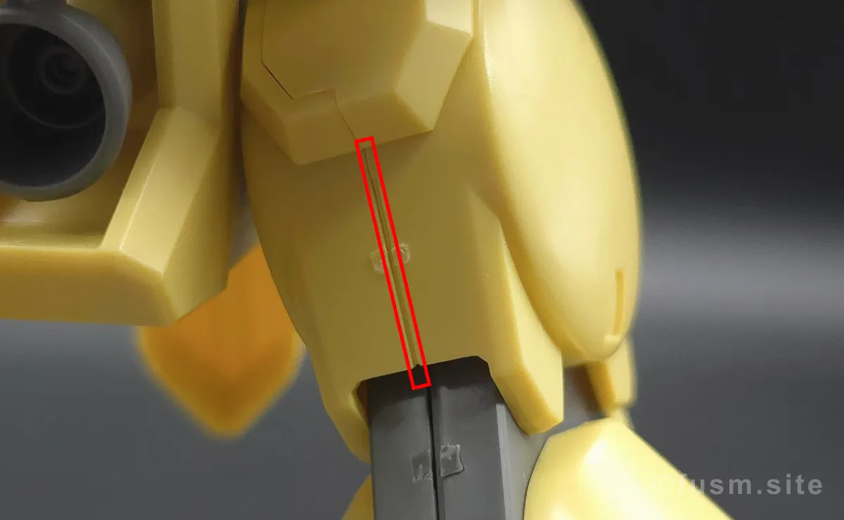 HGUC ズサ レビュー 脚部ディテール 合わせ目