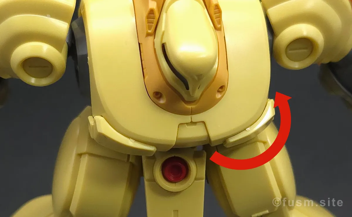 HGUC ズサ レビュー 胴体ディテール 可動域 01