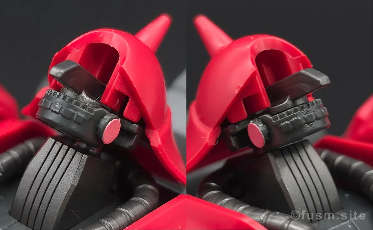 HGUC ヤクト・ドーガ(クェス・エア専用機) レビュー 頭部ディテール ギミック 01