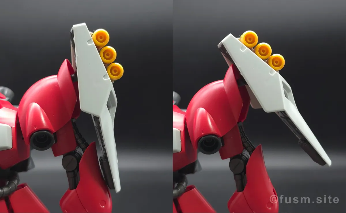 HGUC ヤクト・ドーガ(クェス・エア専用機) レビュー 肩ディテール 可動域 01