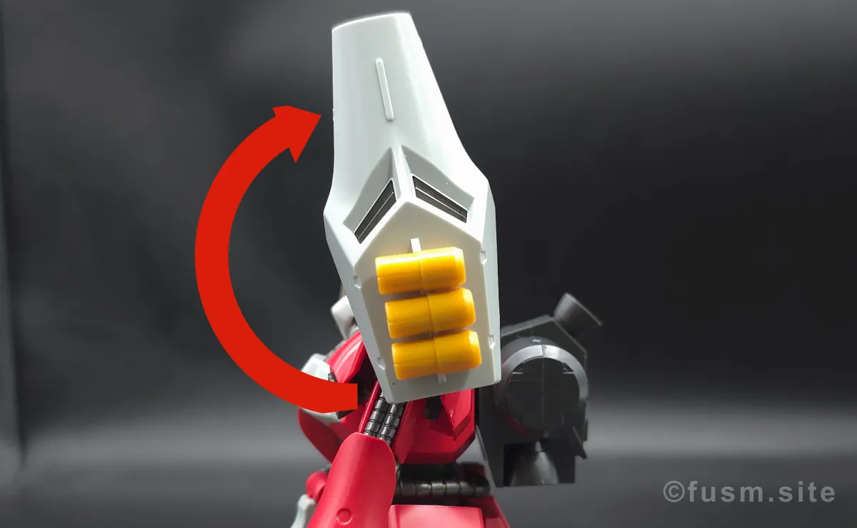 HGUC ヤクト・ドーガ(クェス・エア専用機) レビュー 肩ディテール 可動域 02