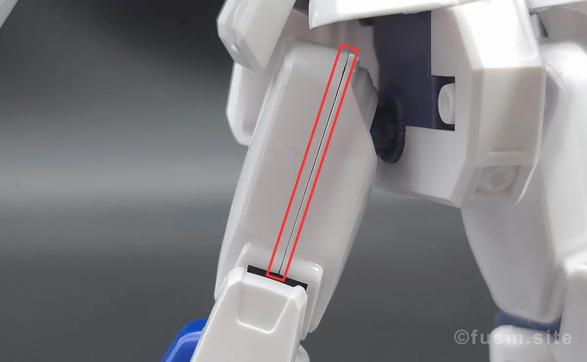 HGUC ガンダム NT-1[アレックス] レビュー 脚部ディテール 合わせ目 03