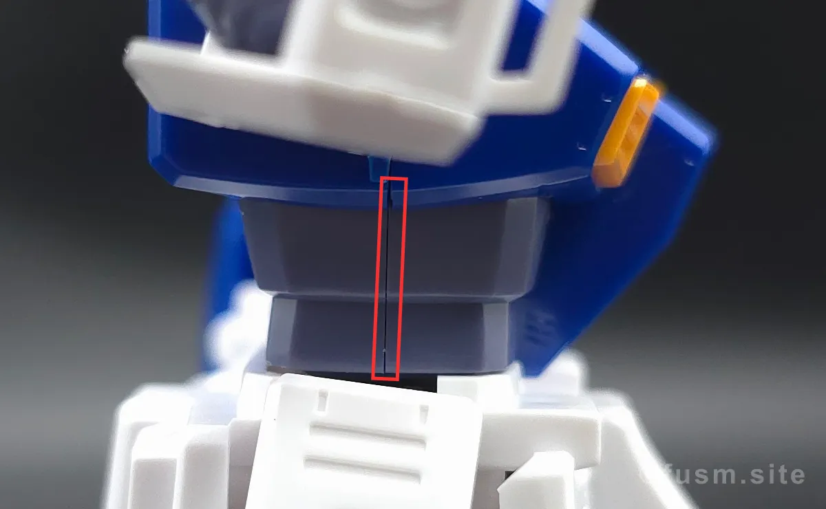 HGUC ガンダム NT-1[アレックス] レビュー 胴体ディテール 合わせ目 01