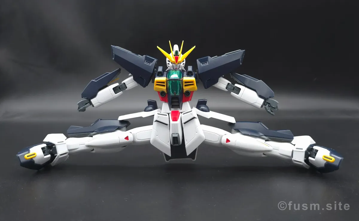 MG ガンダムダブルエックス レビュー 胴体ディテール 可動域 04