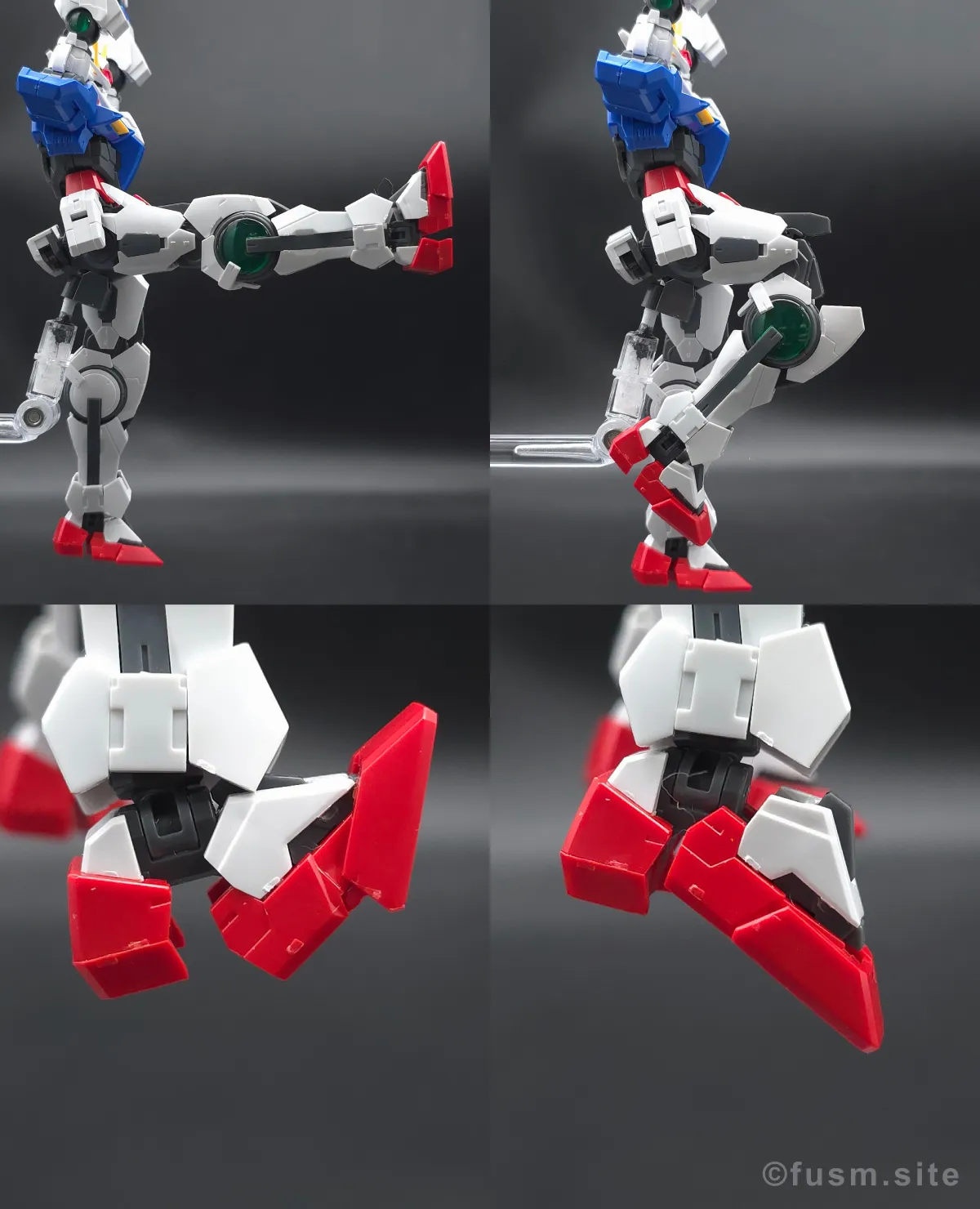 RG GN-0000+GNR-010 ダブルオーライザー レビュー 脚部ディテール 可動域 01