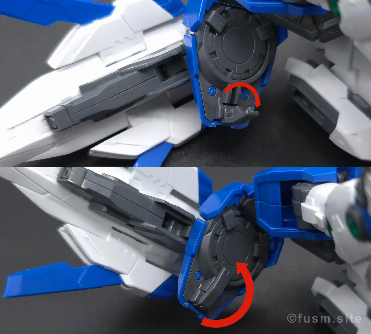 RG GN-0000+GNR-010 ダブルオーライザー レビュー バックパックレビュー 可動域 05