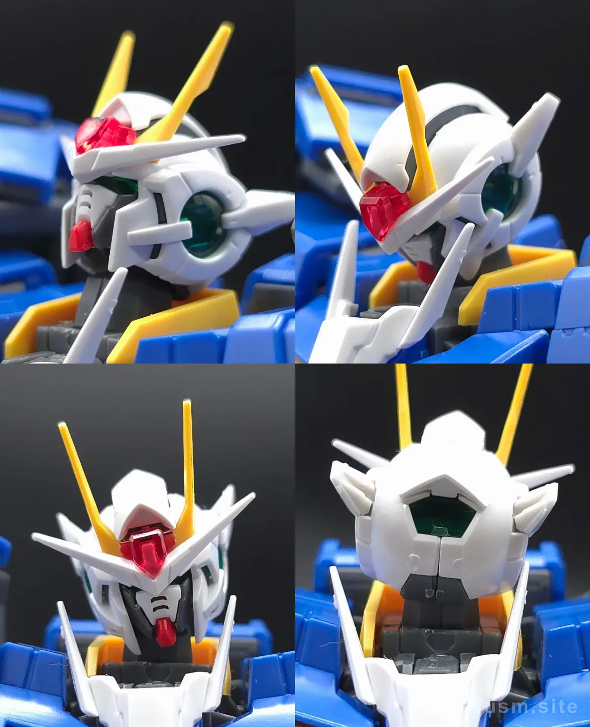 RG GN-0000+GNR-010 ダブルオーライザー レビュー 頭部ディテール 可動域 01