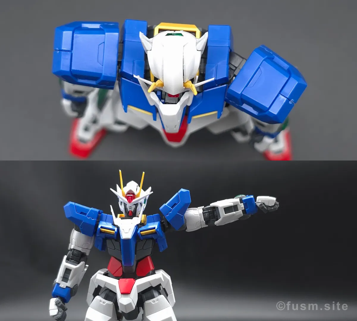 RG GN-0000+GNR-010 ダブルオーライザー レビュー 肩ディテール 可動域 02