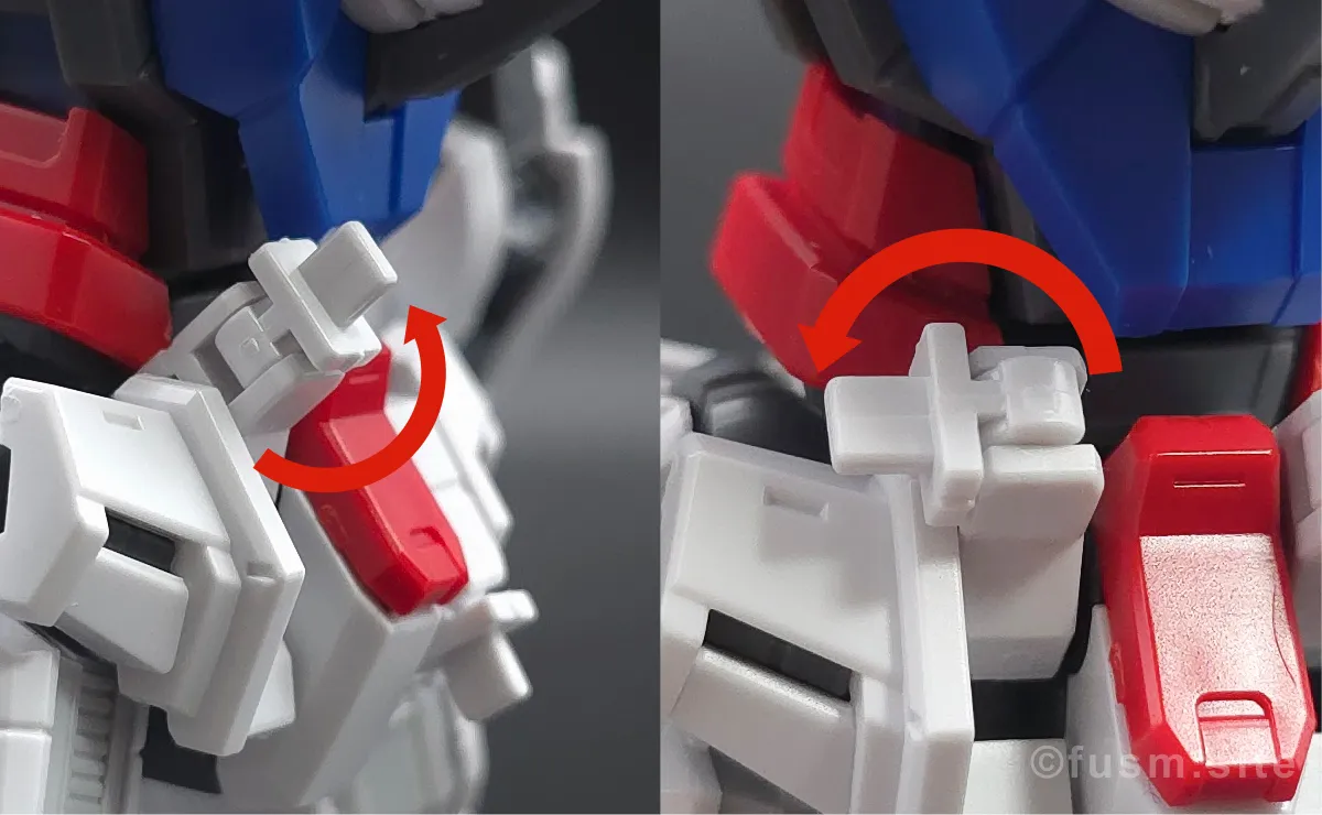 RG GN-001 ガンダムエクシア レビュー 胴体ディテール 可動域 03