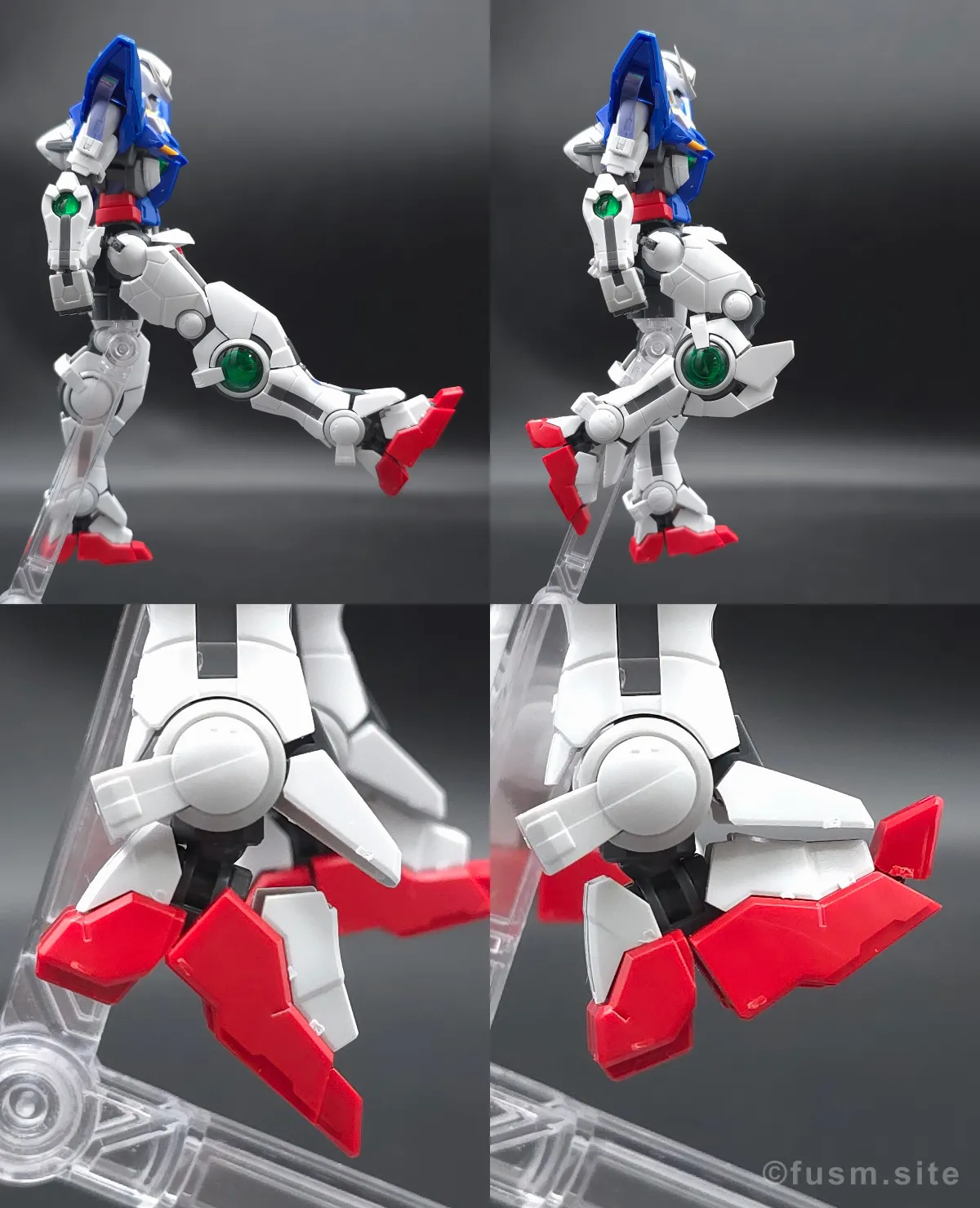 RG GN-001 ガンダムエクシア レビュー 脚部ディテール 可動域 01