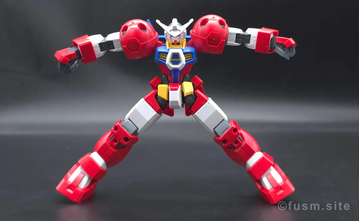 HG ガンダムAGE-1 タイタス レビュー 胴体ディテール 可動域 03