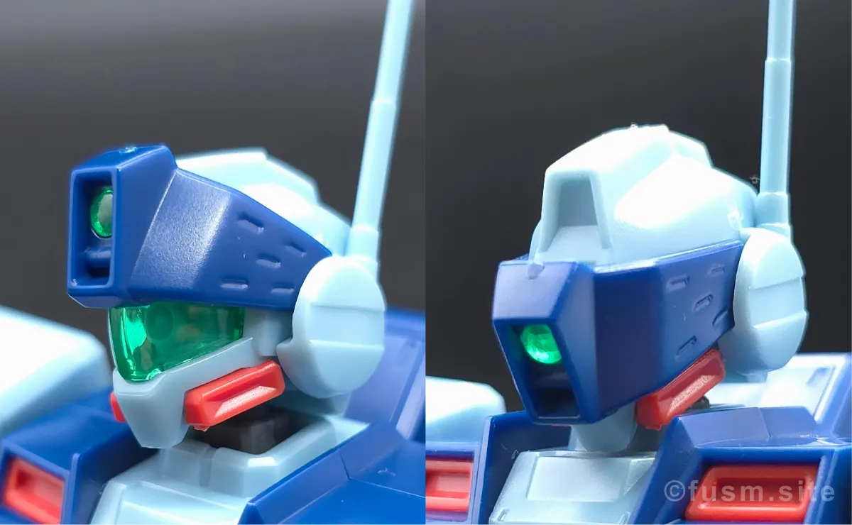 HGUC ジム・スナイパーII レビュー 頭部ディテール ギミック 01