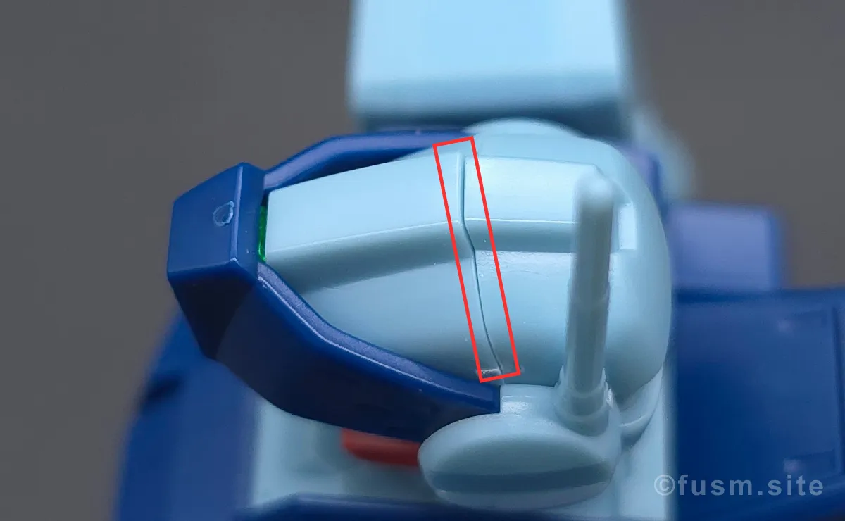 HGUC ジム・スナイパーII レビュー 頭部ディテール 合わせ目 01