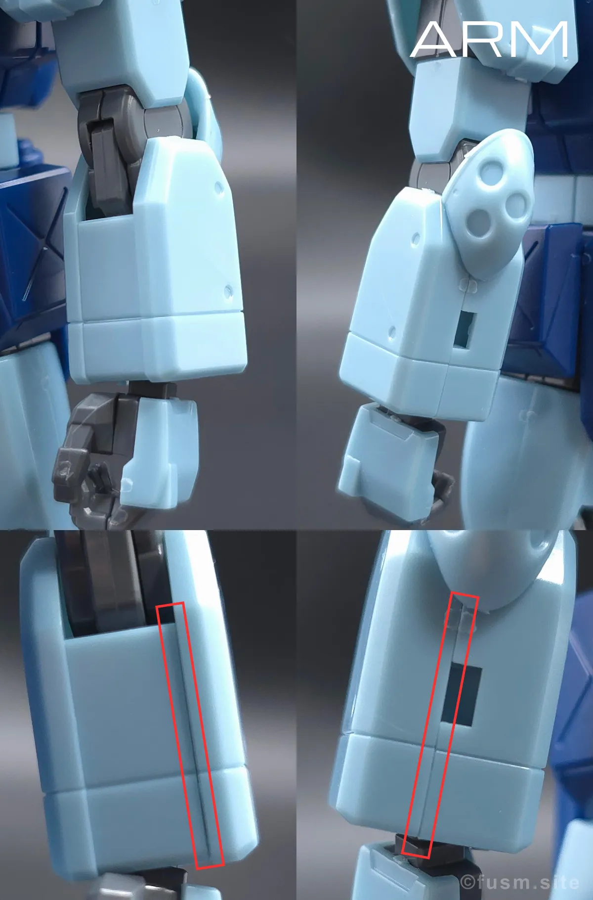 HGUC ジム・スナイパーII レビュー 腕部ディテール 01
