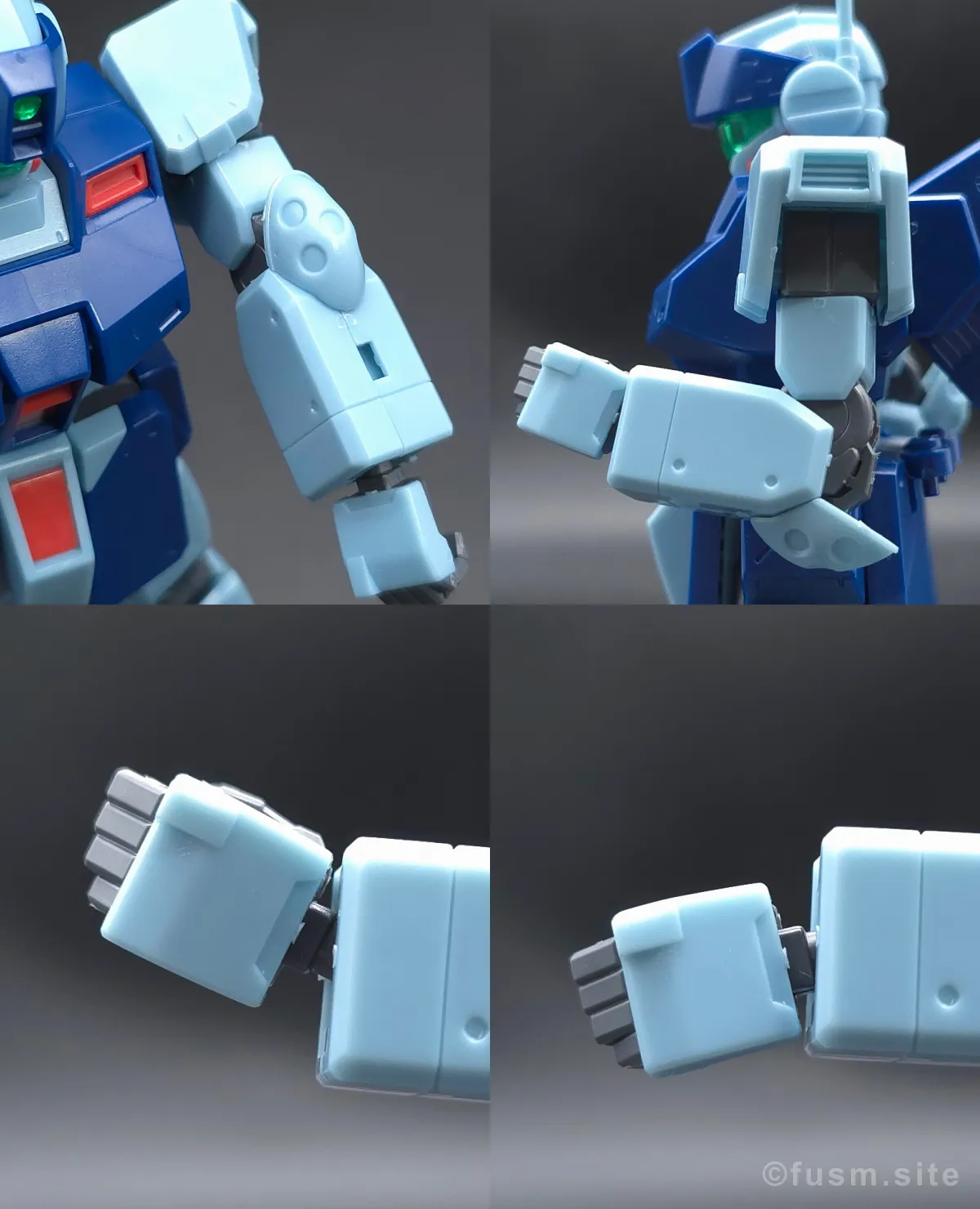 HGUC ジム・スナイパーII レビュー 腕部ディテール 可動域 01