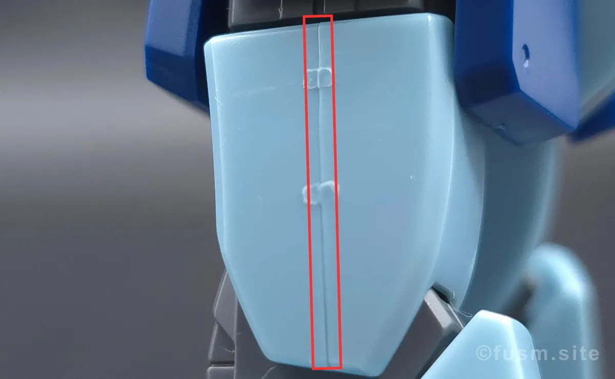 HGUC ジム・スナイパーII レビュー 脚部ディテール 合わせ目 01