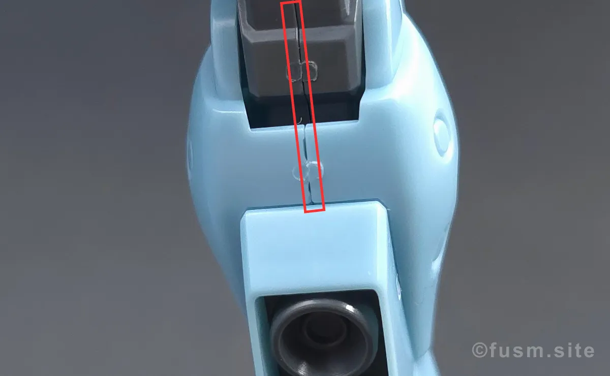 HGUC ジム・スナイパーII レビュー 脚部ディテール 合わせ目 02