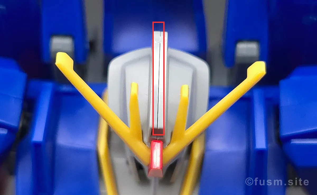 HGUC ZII (ゼッツー) レビュー 頭部ディテール 合わせ目 01