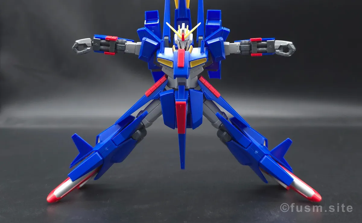 HGUC ZII (ゼッツー) レビュー 胴体ディテール 可動域 05