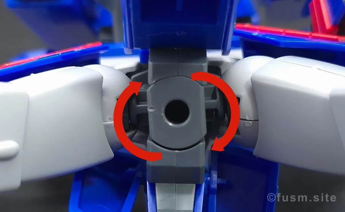 HGUC ZII (ゼッツー) レビュー 胴体ディテール 可動域 06