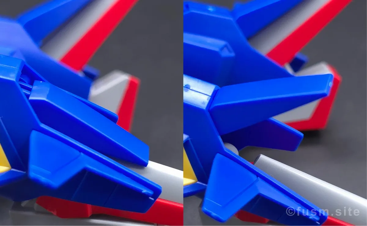 HGUC ZII (ゼッツー) レビュー 脚部ディテール 可動域 04