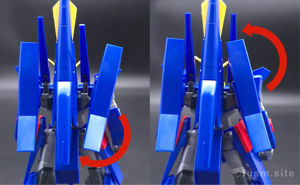 HGUC ZII (ゼッツー) レビュー バックパックレビュー 可動域 03