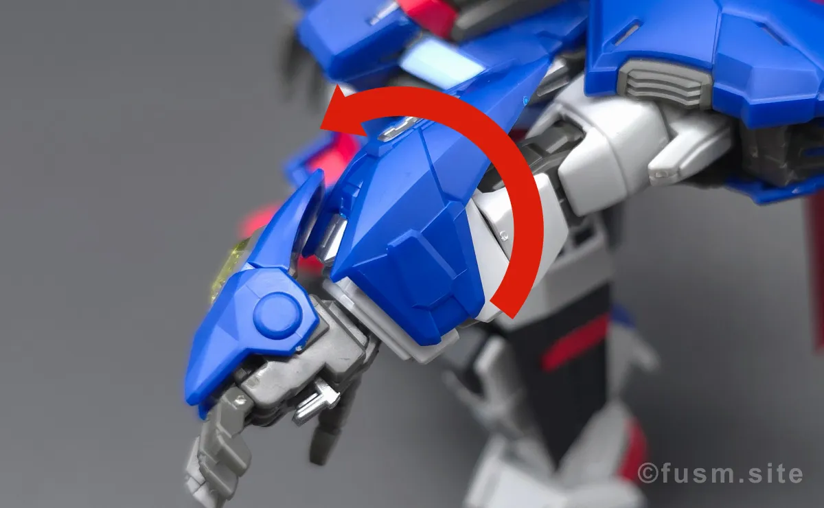 MGSD デスティニーガンダム レビュー 腕部ディテール 可動域 02