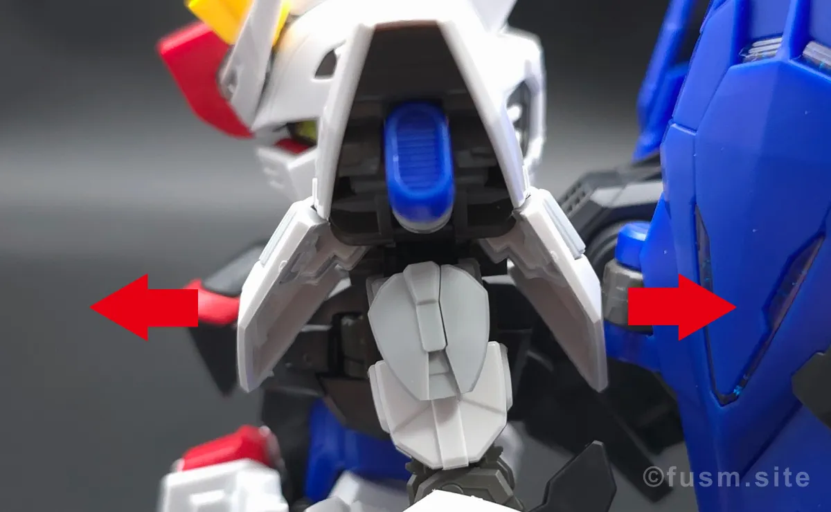 MGSD フリーダムガンダム レビュー 肩ディテール ギミック 01