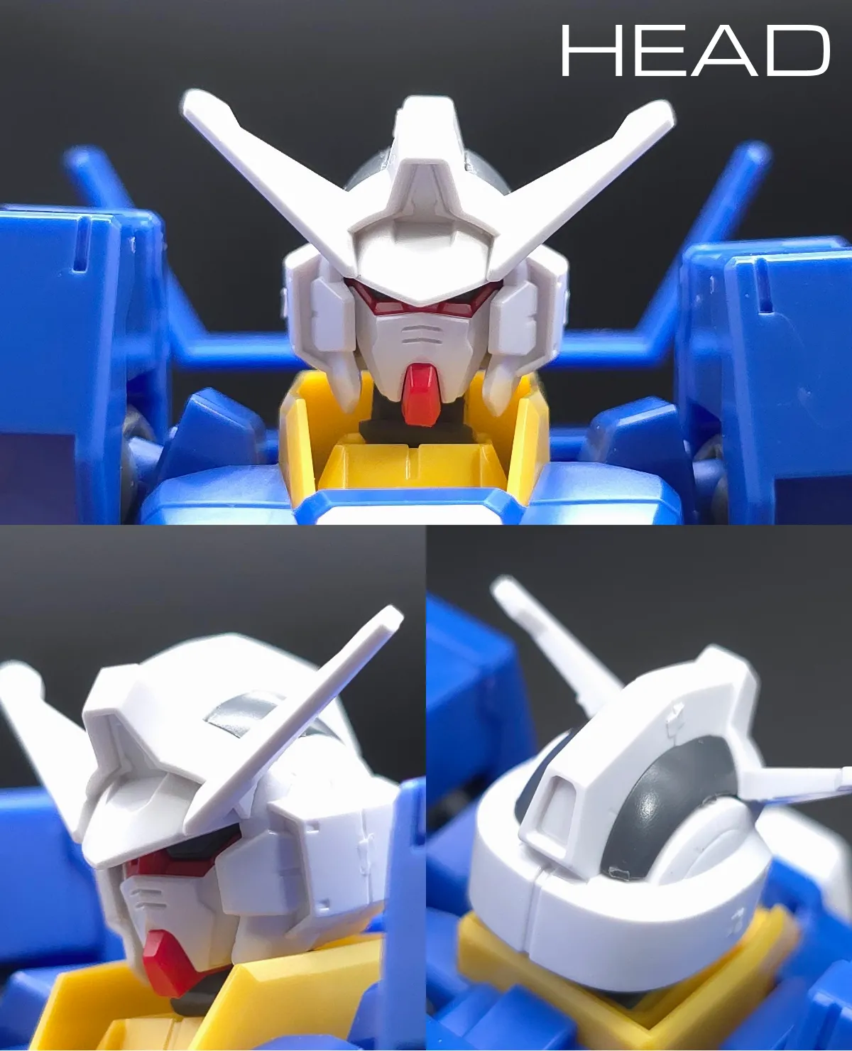 HG ガンダムAGE-1 スパロー レビュー 頭部ディテール 01