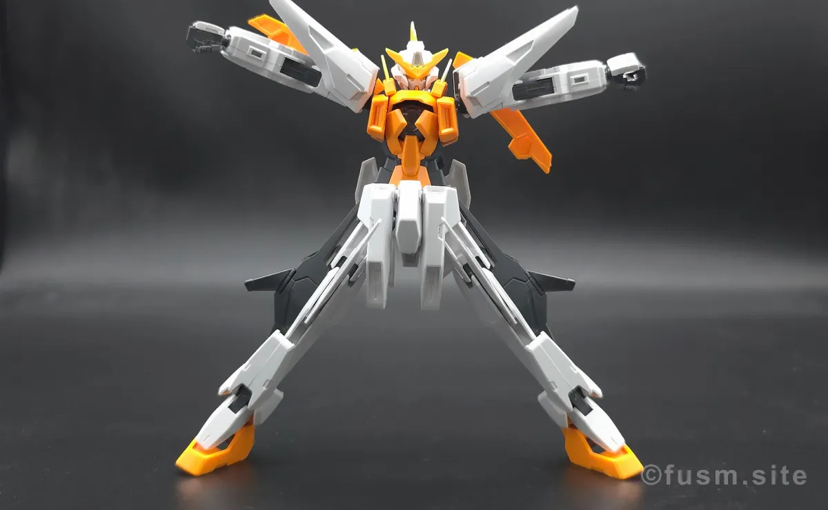 HG ガンダムキュリオス レビュー 脚部ディテール 可動域 02