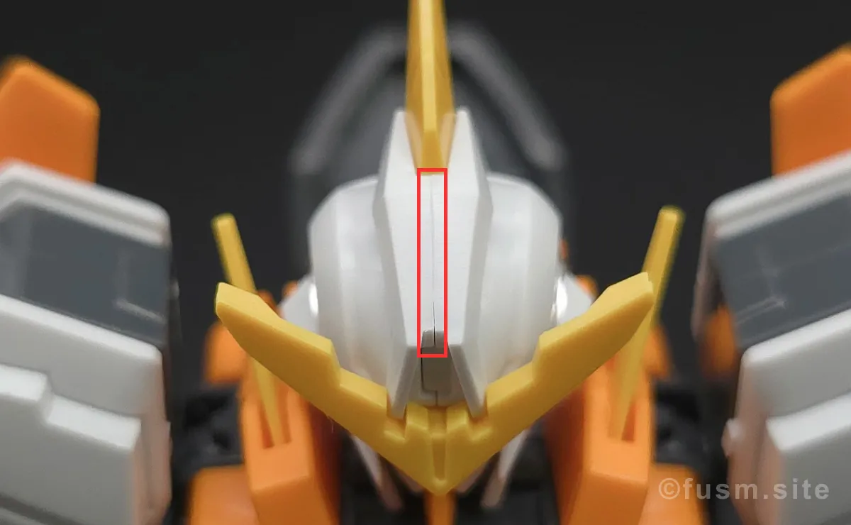 HG ガンダムキュリオス レビュー 頭部ディテール 合わせ目 01