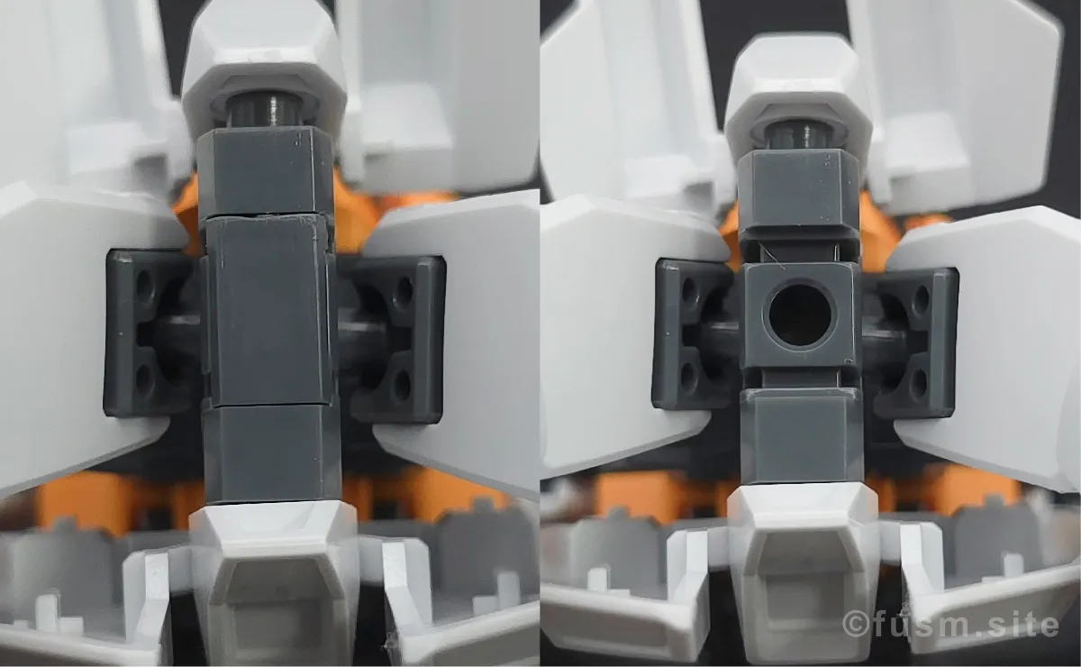 HG ガンダムキュリオス レビュー 胴体ディテール 03