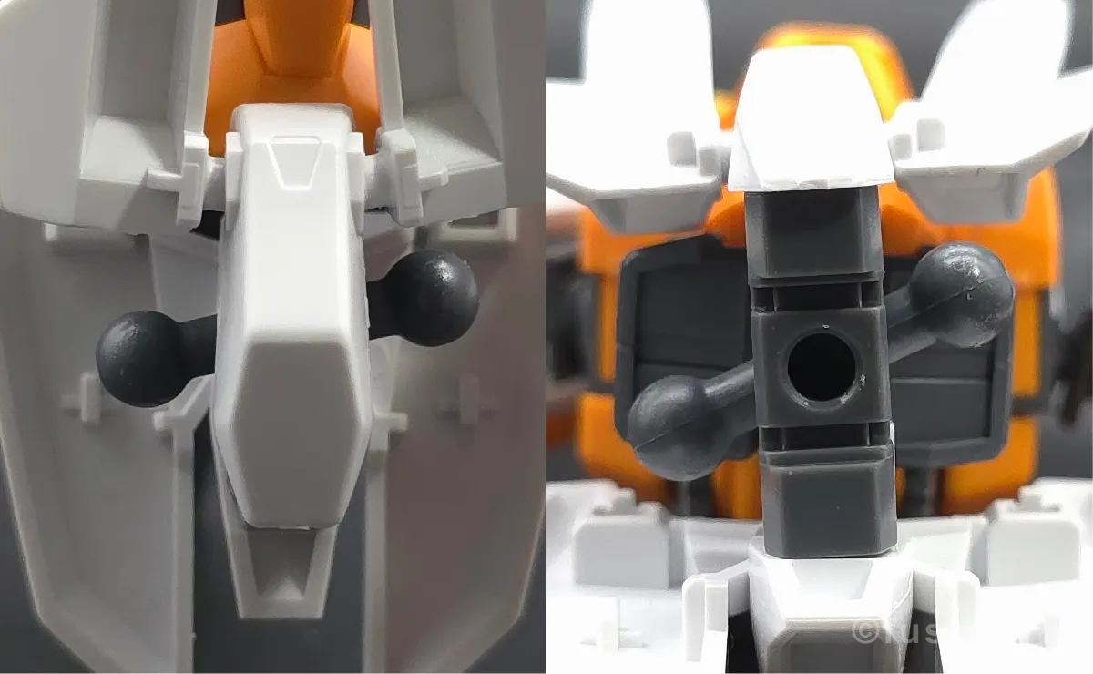 HG ガンダムキュリオス レビュー 胴体ディテール 可動域 04