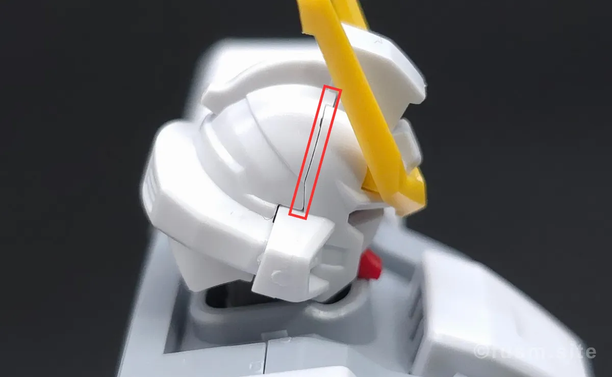HG スターゲイザーガンダム レビュー 頭部ディテール 合わせ目 01