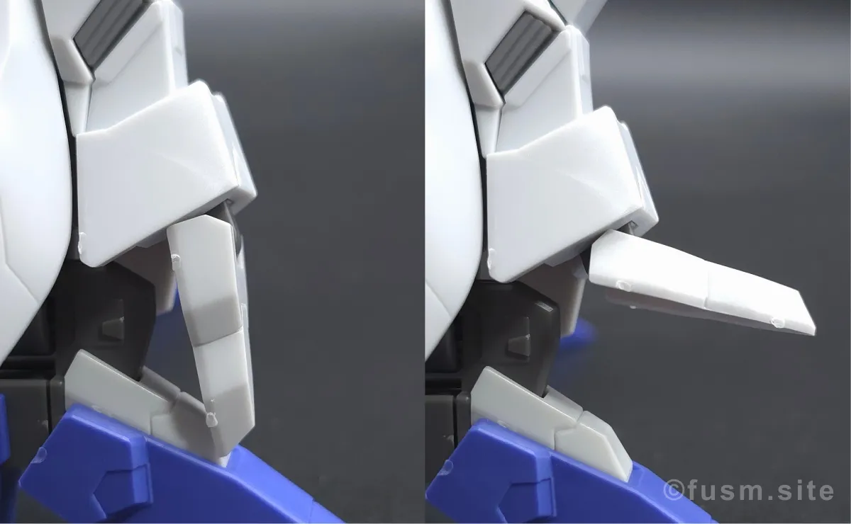 HGUC ムーンガンダム レビュー 脚部ディテール ギミック 03