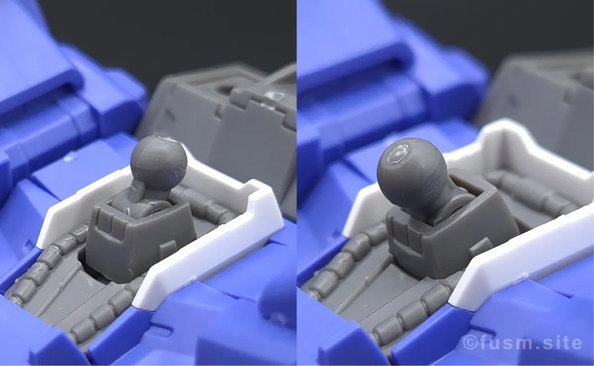 HGUC ムーンガンダム レビュー 頭部ディテール 可動域 02