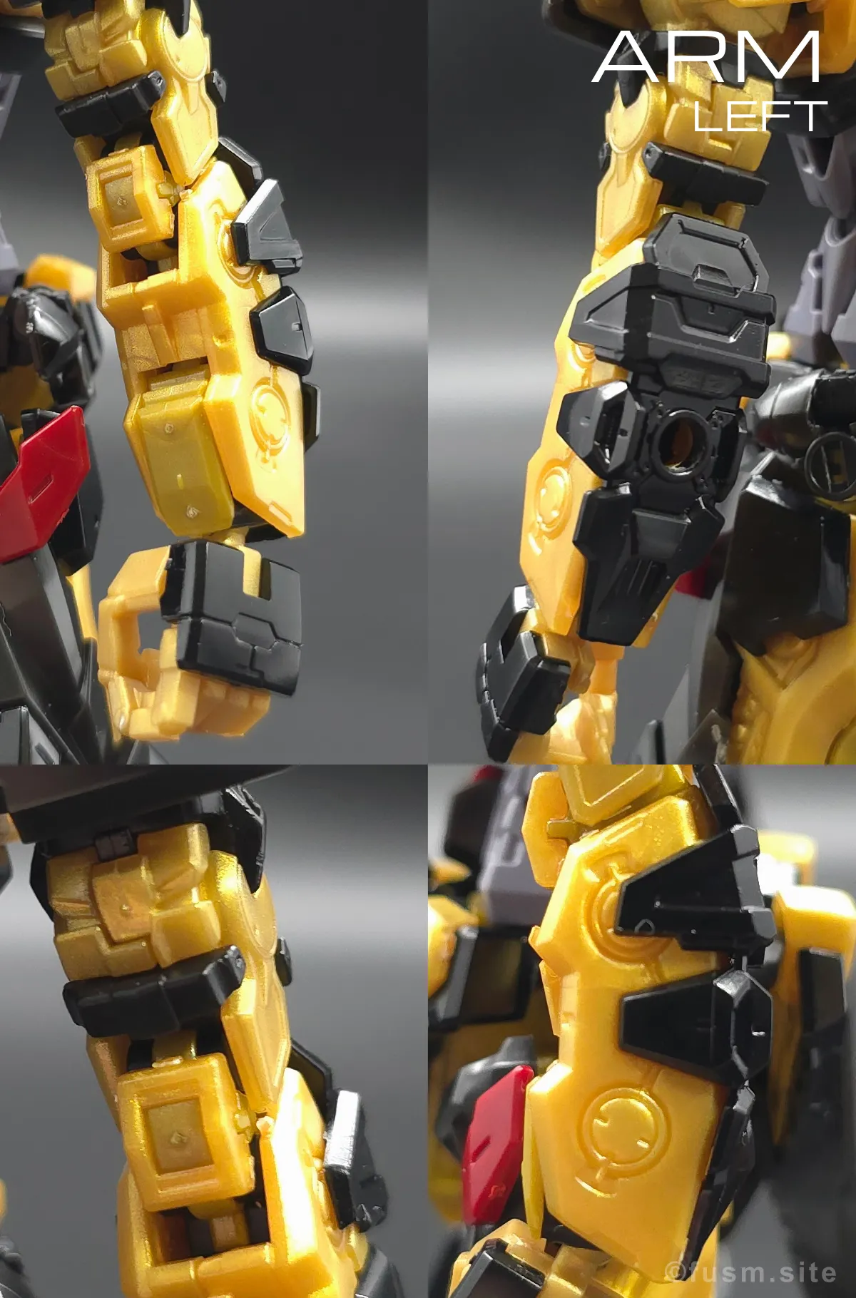 RG ガンダムアストレイ ゴールドフレーム天ミナ レビュー 腕部ディテール 01