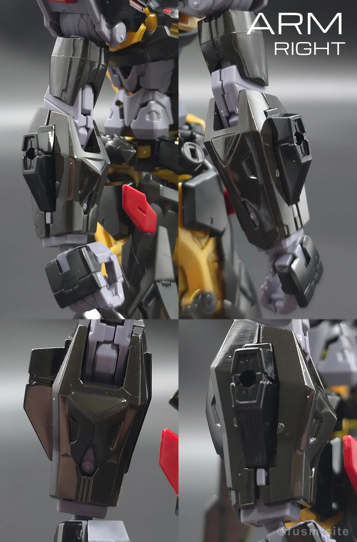 RG ガンダムアストレイ ゴールドフレーム天ミナ レビュー 腕部ディテール 02