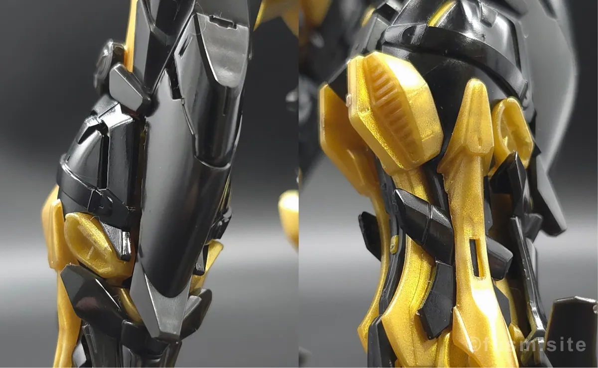 RG ガンダムアストレイ ゴールドフレーム天ミナ レビュー 脚部ディテール 02