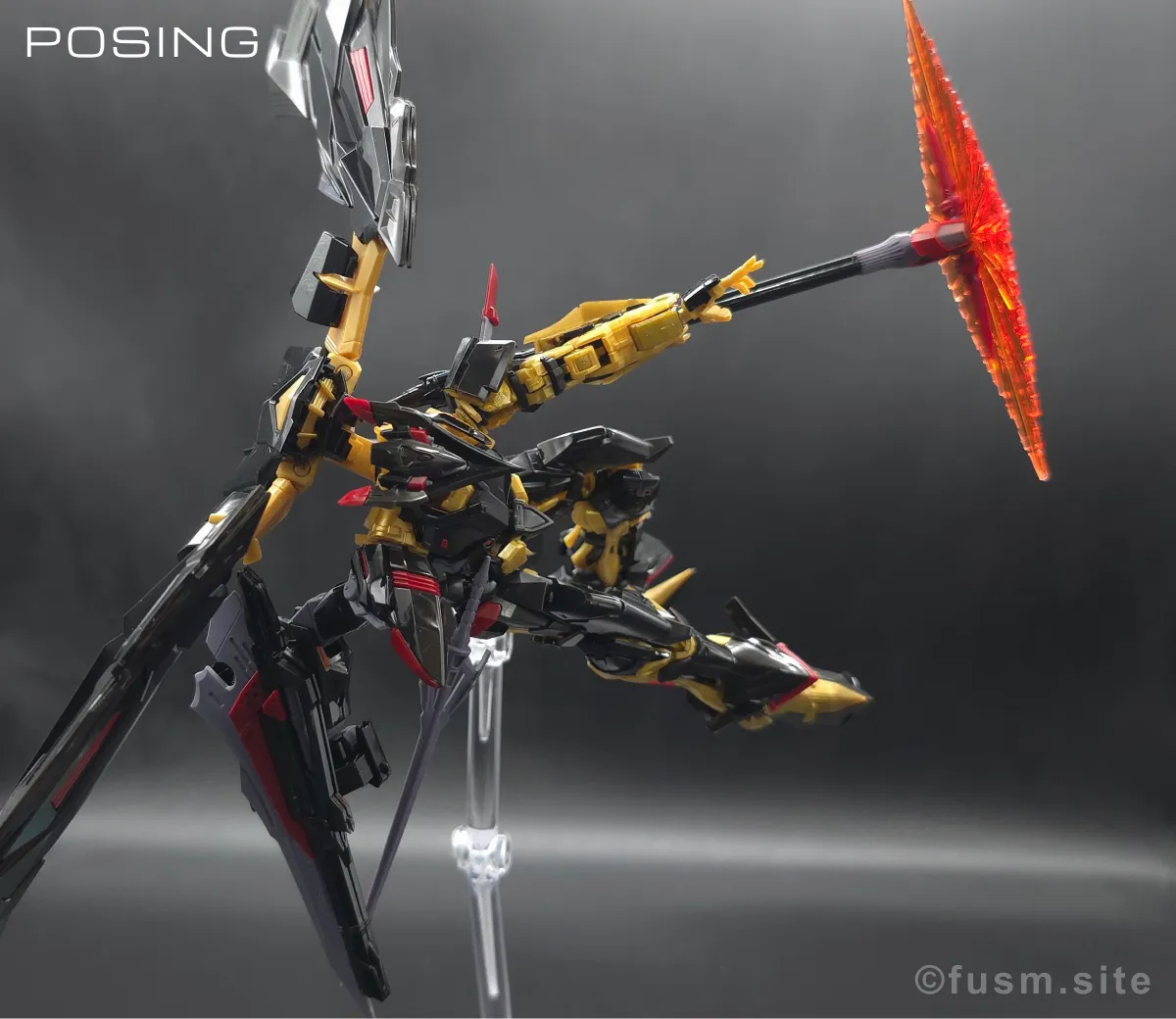 RG ガンダムアストレイ ゴールドフレーム天ミナ レビュー ポージング 10