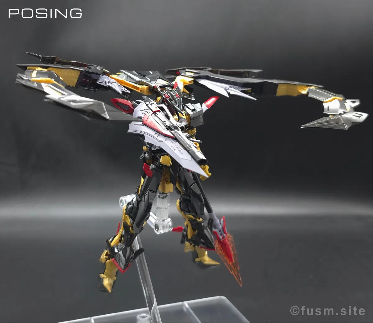 RG ガンダムアストレイ ゴールドフレーム天ミナ レビュー ポージング 22
