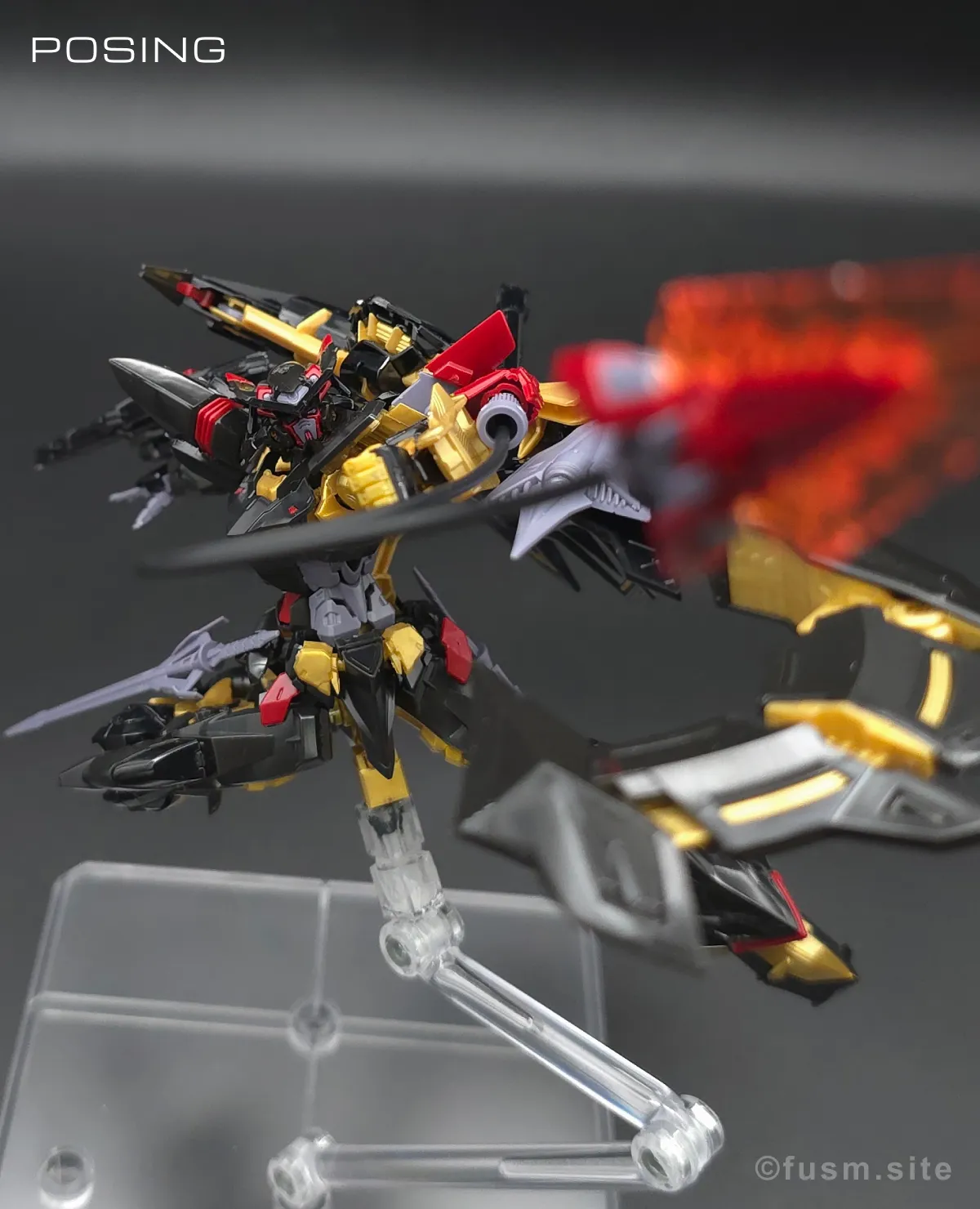 RG ガンダムアストレイ ゴールドフレーム天ミナ レビュー ポージング 28