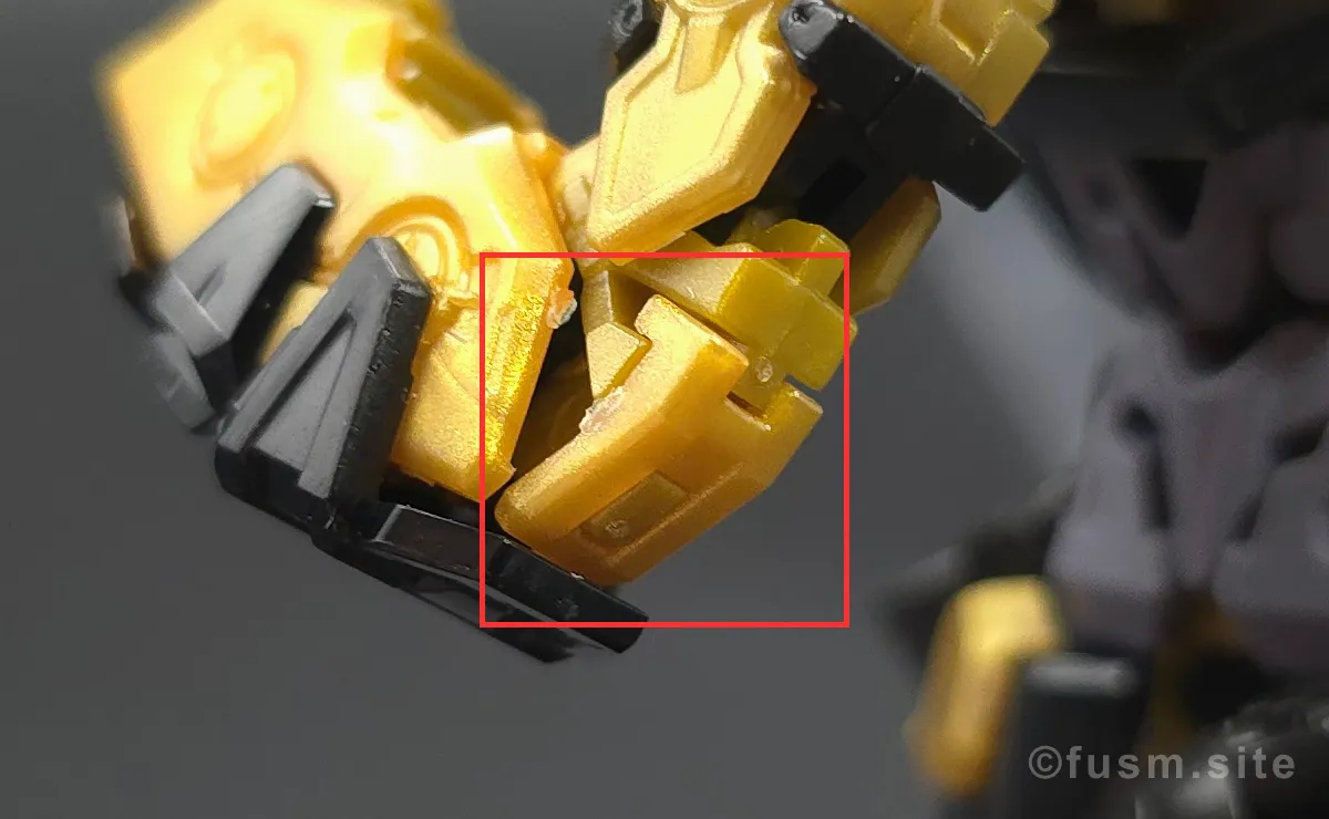 RG ガンダムアストレイ ゴールドフレーム天ミナ レビュー 耐久力が弱い箇所 03