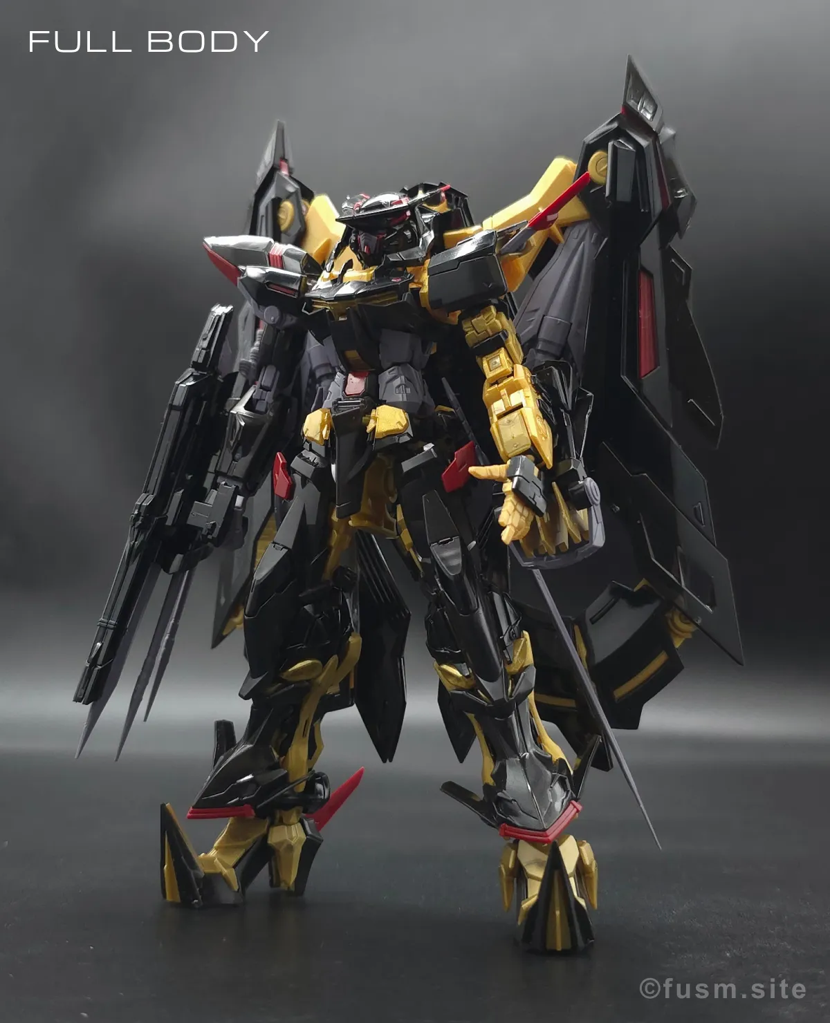 RG ガンダムアストレイ ゴールドフレーム天ミナ レビュー 多角的に見た全体の外観・素組み 02
