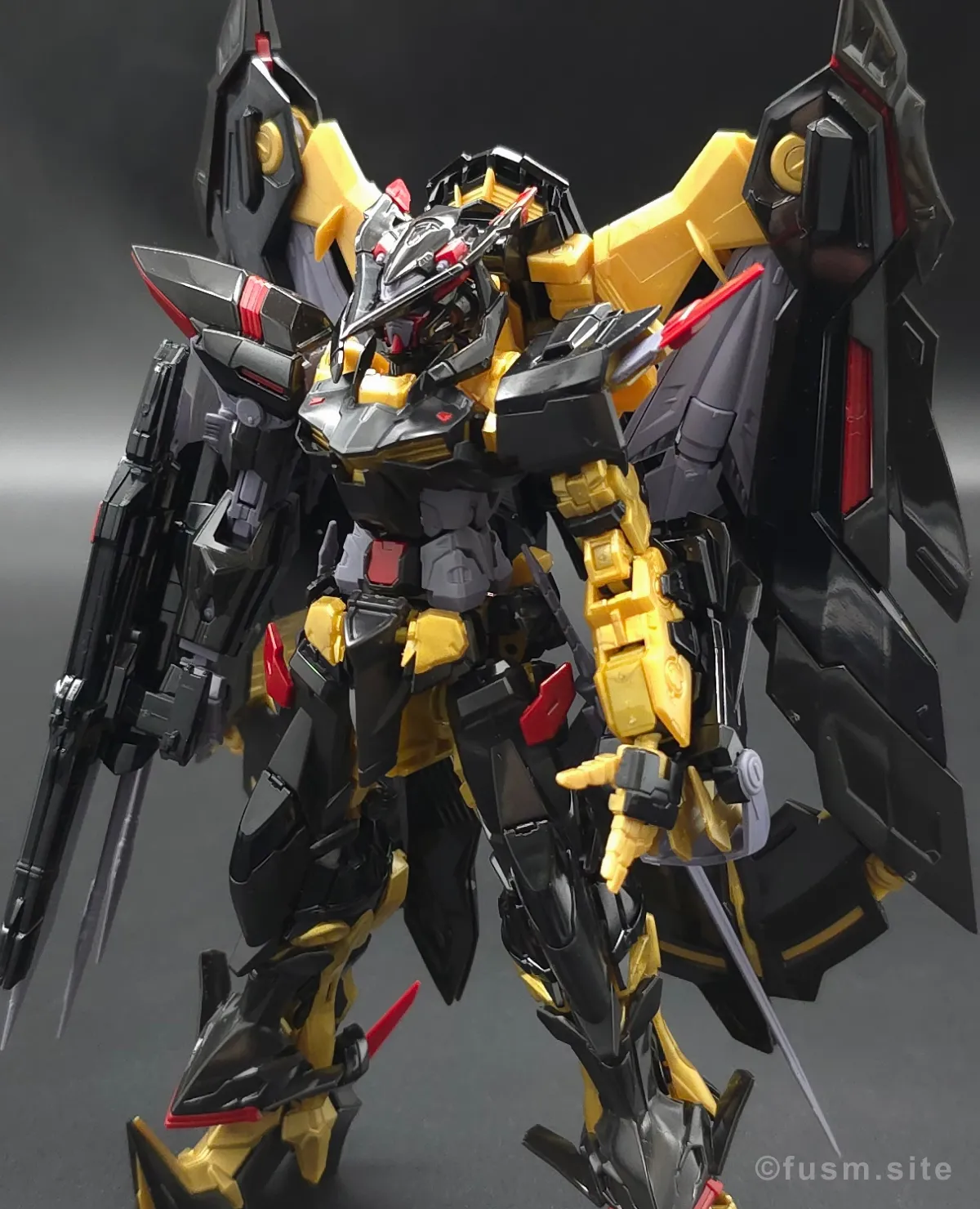 RG ガンダムアストレイ ゴールドフレーム天ミナ レビュー 多角的に見た全体の外観・素組み 07