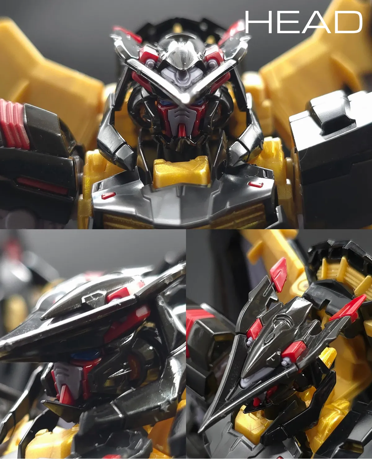 RG ガンダムアストレイ ゴールドフレーム天ミナ レビュー 頭部ディテール 01