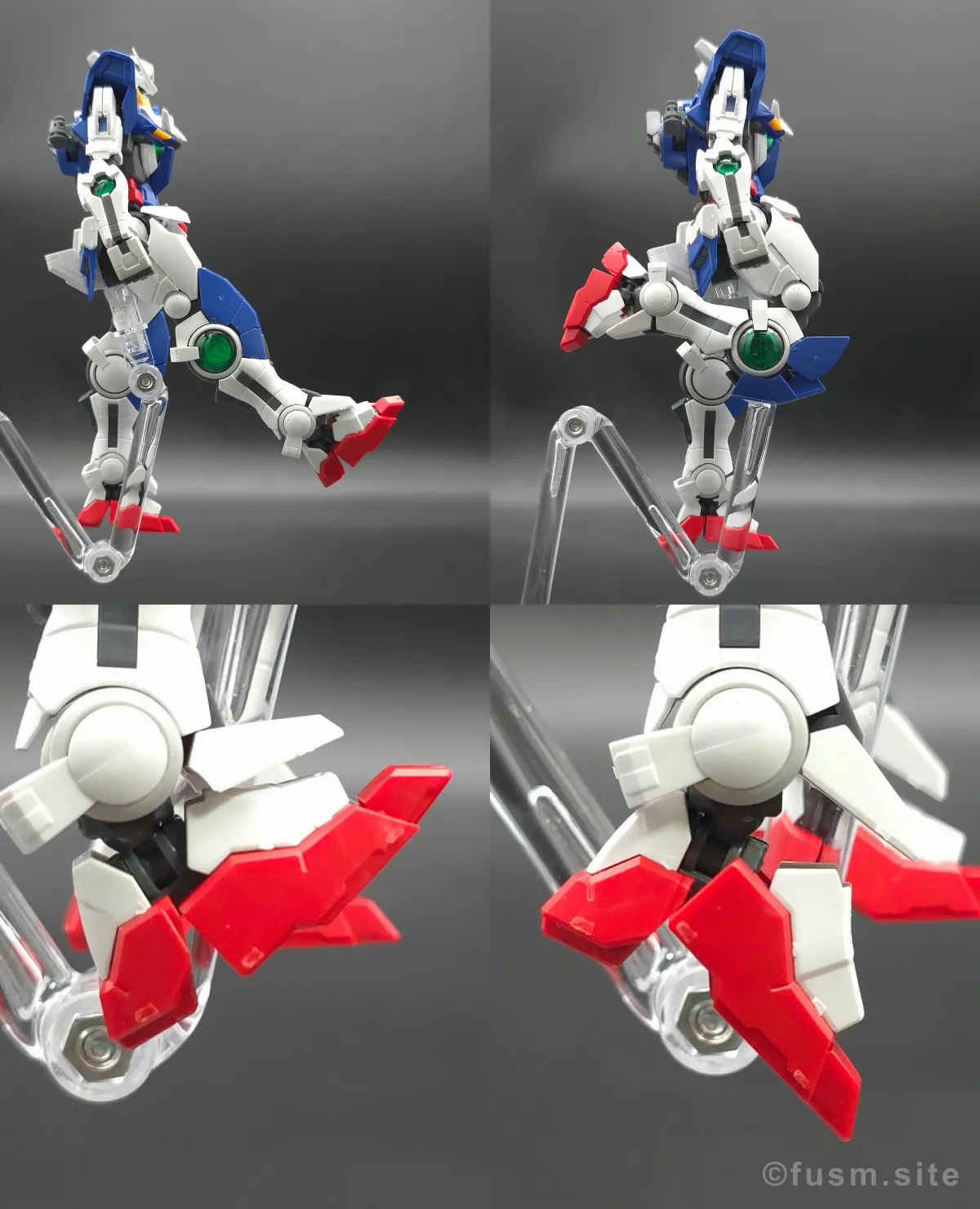 RG ガンダムエクシア リペアIV レビュー 脚部ディテール 可動域 02