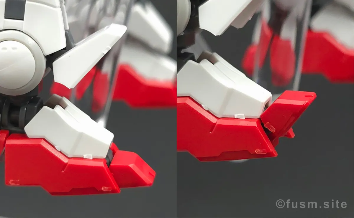 RG ガンダムエクシア リペアIV レビュー 脚部ディテール 可動域 03