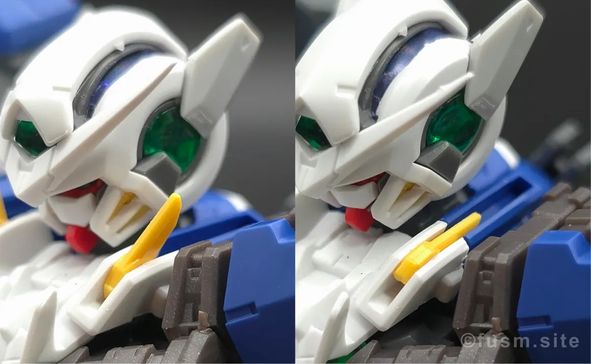 RG ガンダムエクシア リペアIV レビュー 頭部ディテール 可動域 03